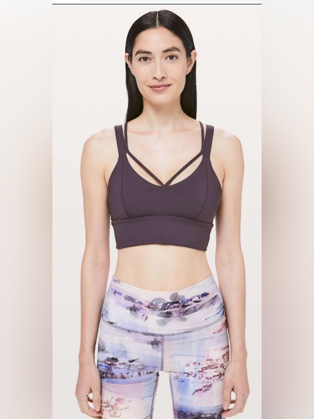 Lululemon Pushing Limits Longline Bra Cyber Size 10 Light Support C/D Cup